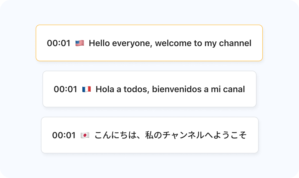 Illustration — Multi-language Subtitles