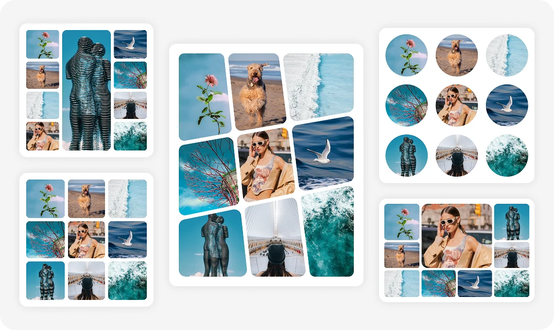 Illustration — ready-made collage layouts