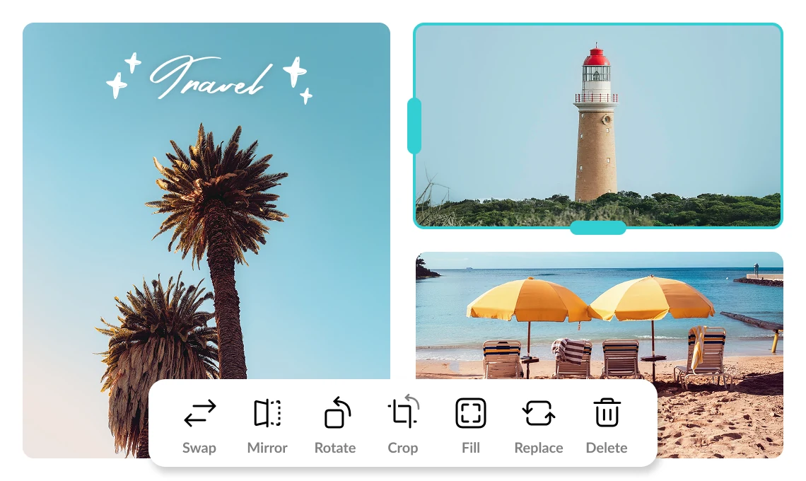 Illustration — filters, text, and stickers