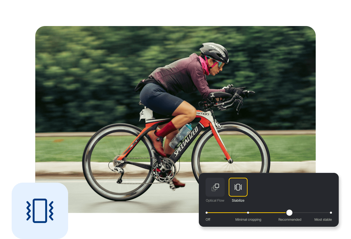 VN Video Stabilizer strength controls
