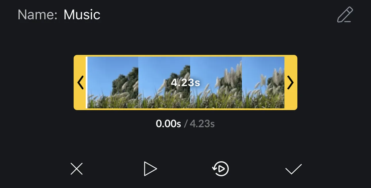 Select Audio Segment Clip