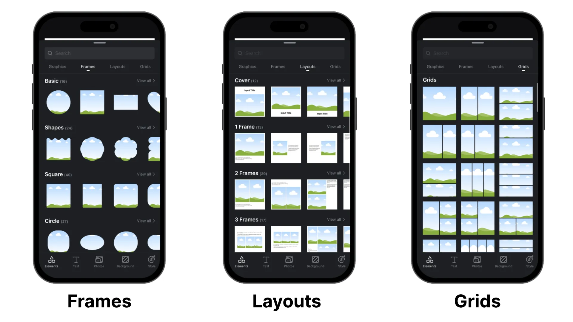 Use Flow's Frames, Layouts, and Grids