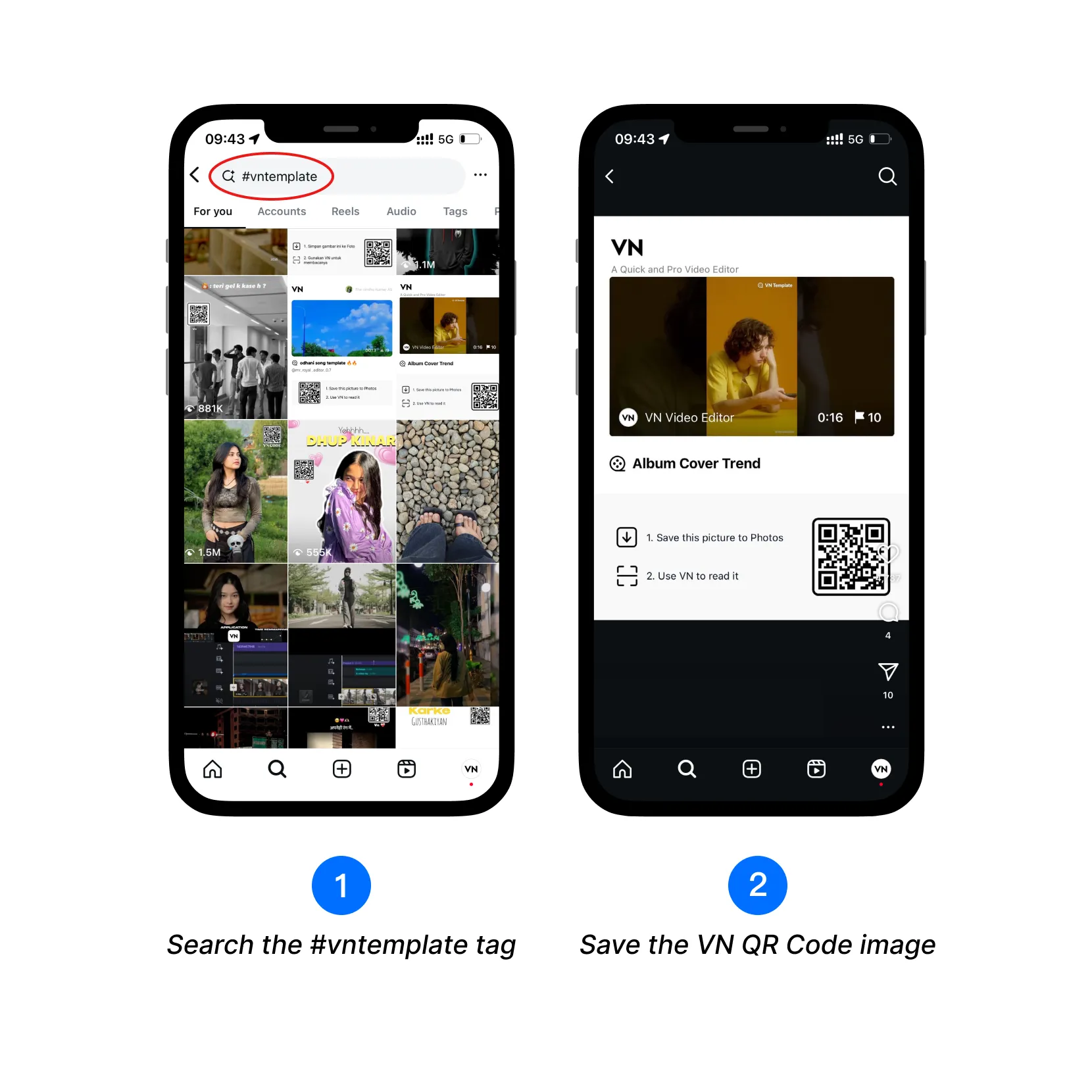 Save QR code from search