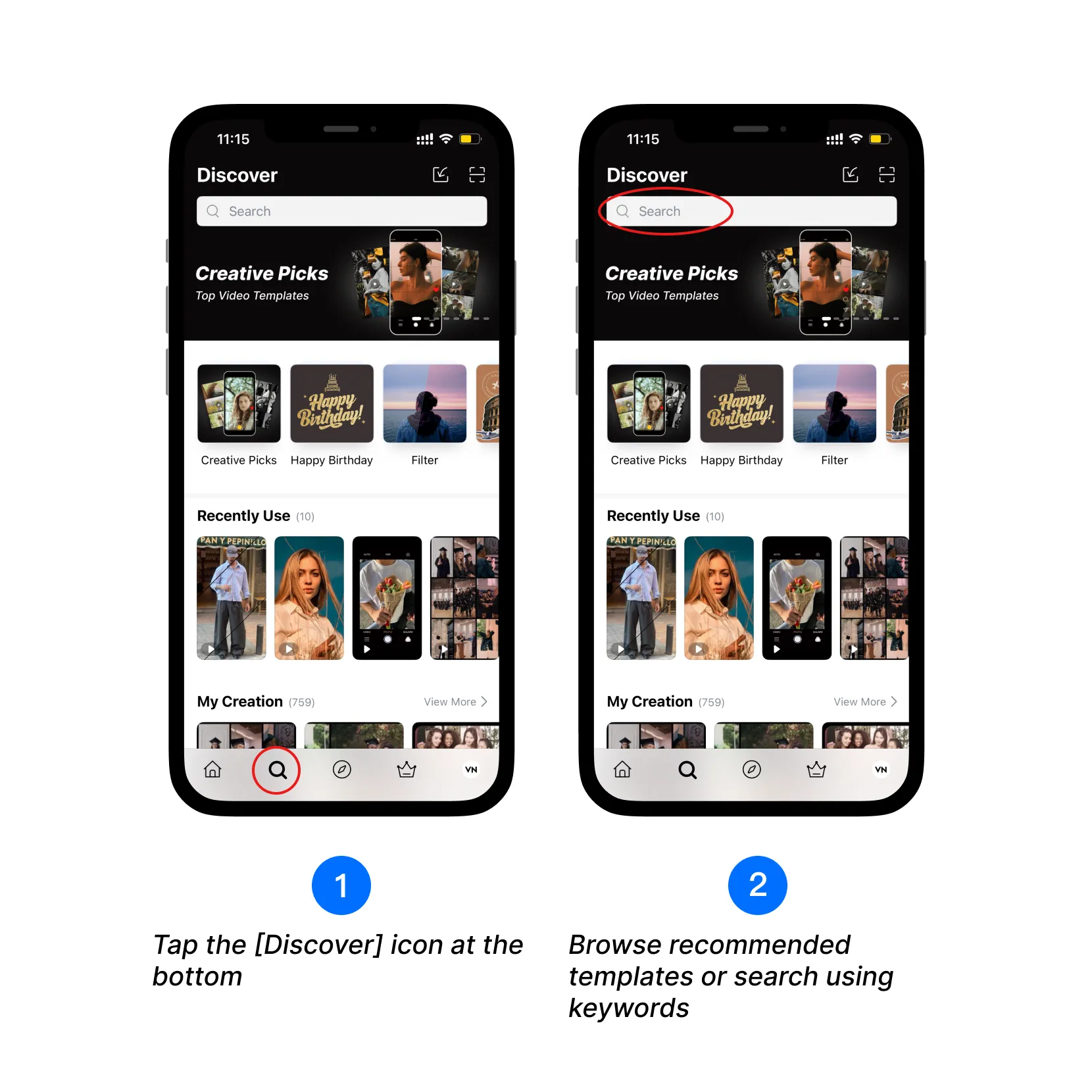 Browse recommended templates